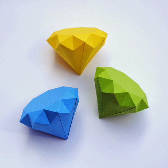 3D Paper Diamond Origami The Idea King