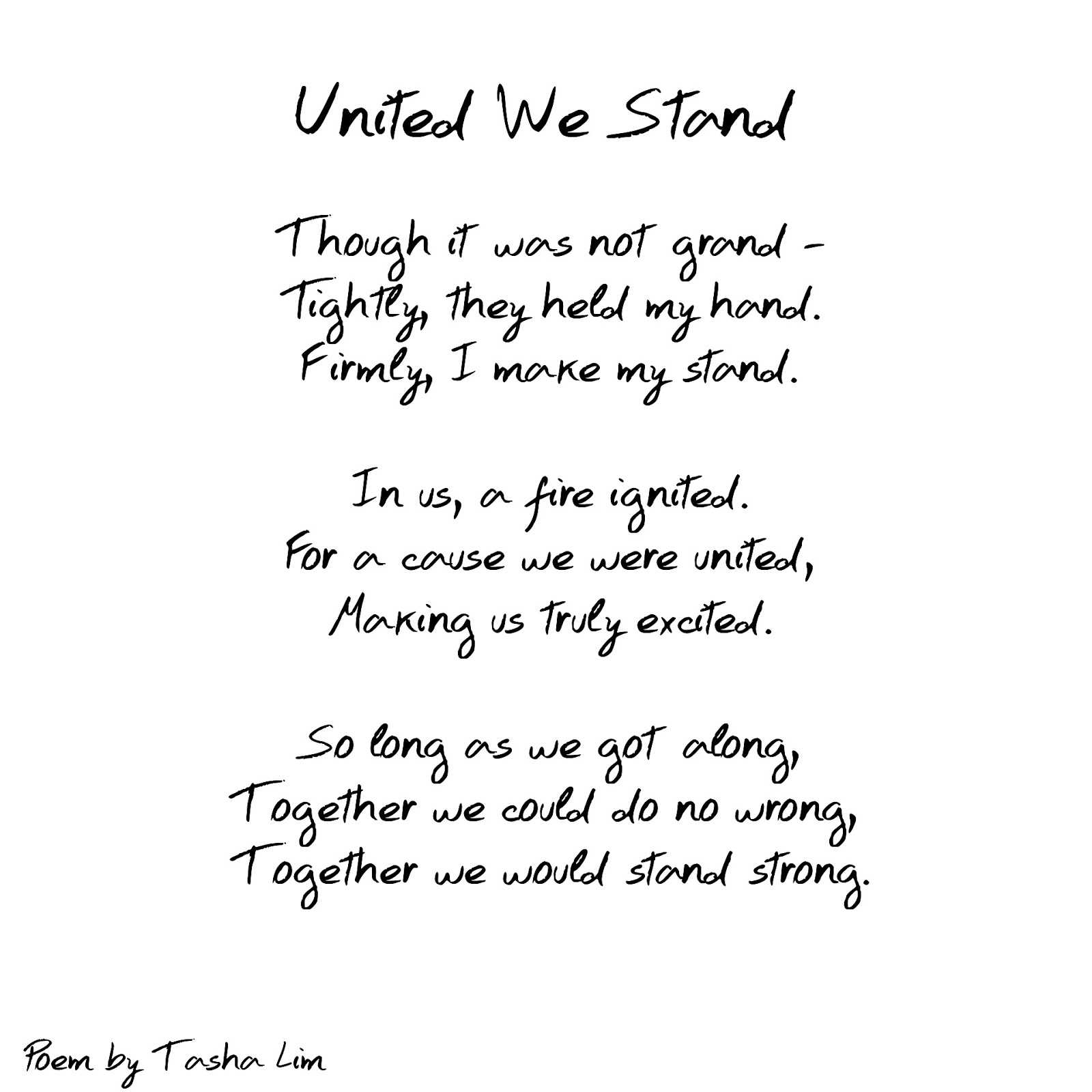 Poem 45 United We Stand