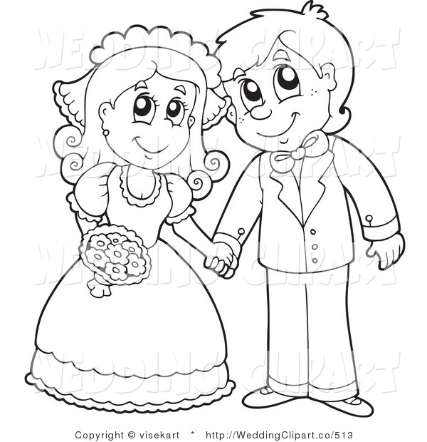 free black and white wedding clipart images - photo #50