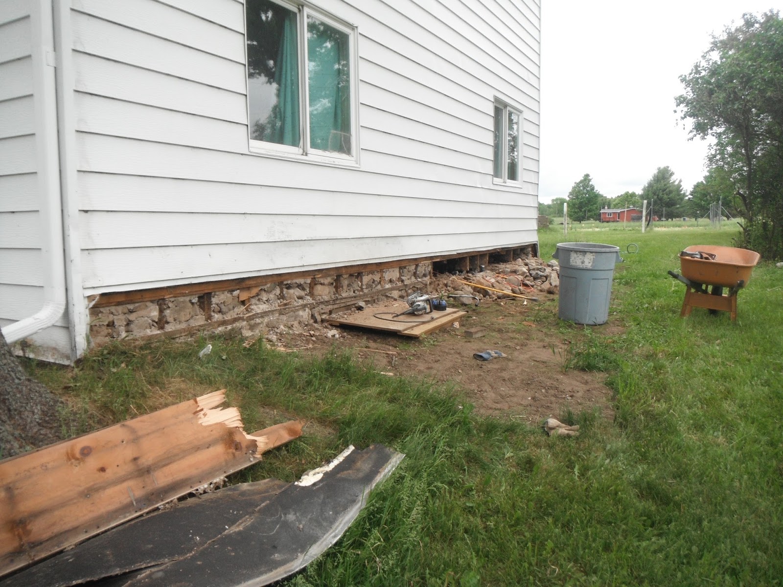 Grass Creek Farm Replacing rotted rim joist/sill plate in farmhouse