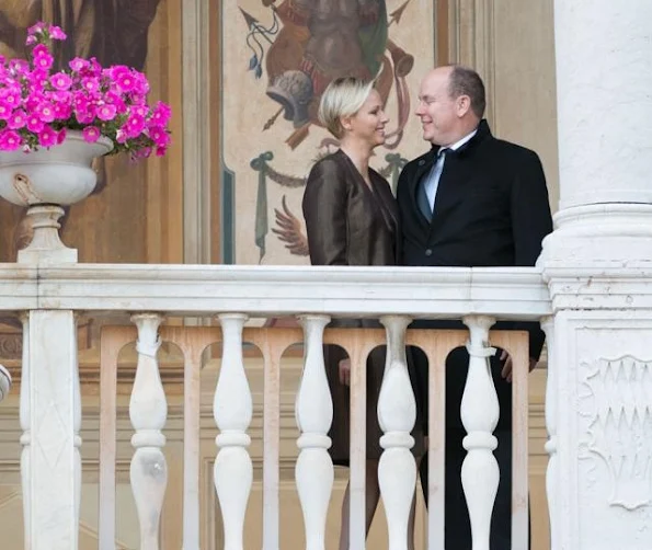 Princess Charlene of Monaco attended the procession of the Fête Dieu in the courtyard of the Palais Princier