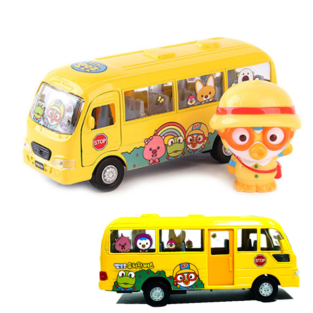Details About Pororo Kindergarten Bus Toy Car Figures Cute Kids Child Home Interior Item