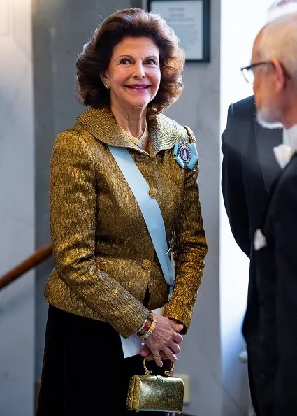 King Carl Gustaf and Queen Silvia attended the Royal Swedish Academy of Sciences' formal gathering held at Musikaliska Concert Hall