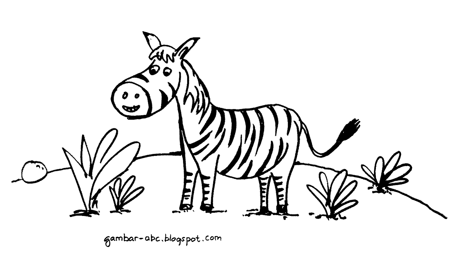 Mewarnai Gambar Zebra Belajar Download Kuda