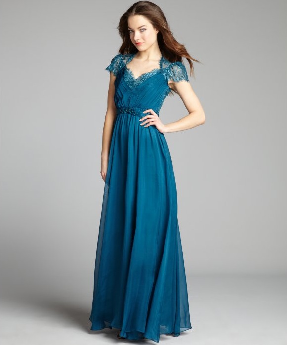 My RepliKate: Teal Jenny Packham Evening Gown