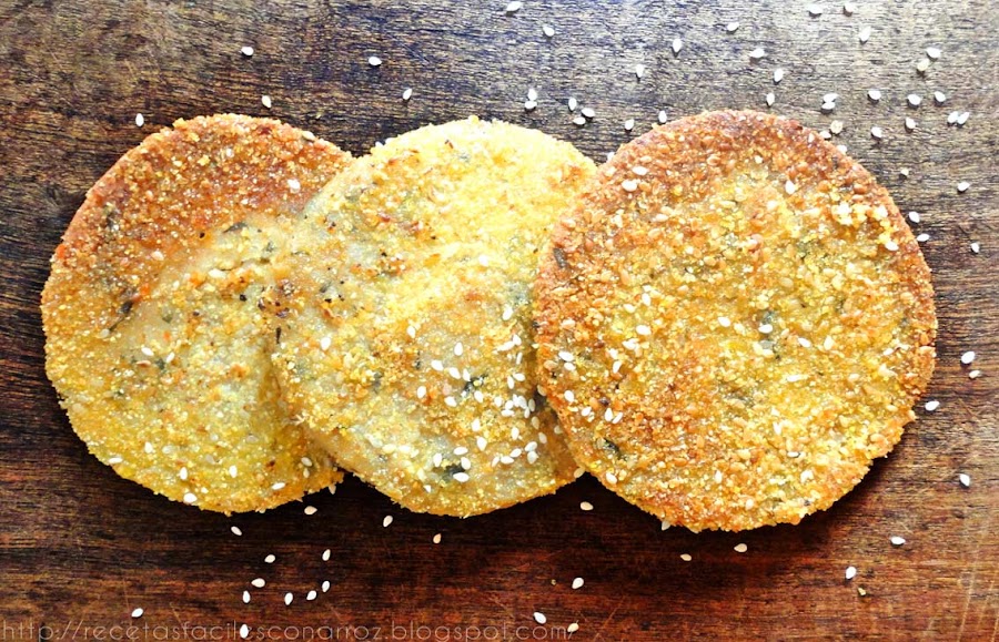 milanesas de arroz y soja rellenas