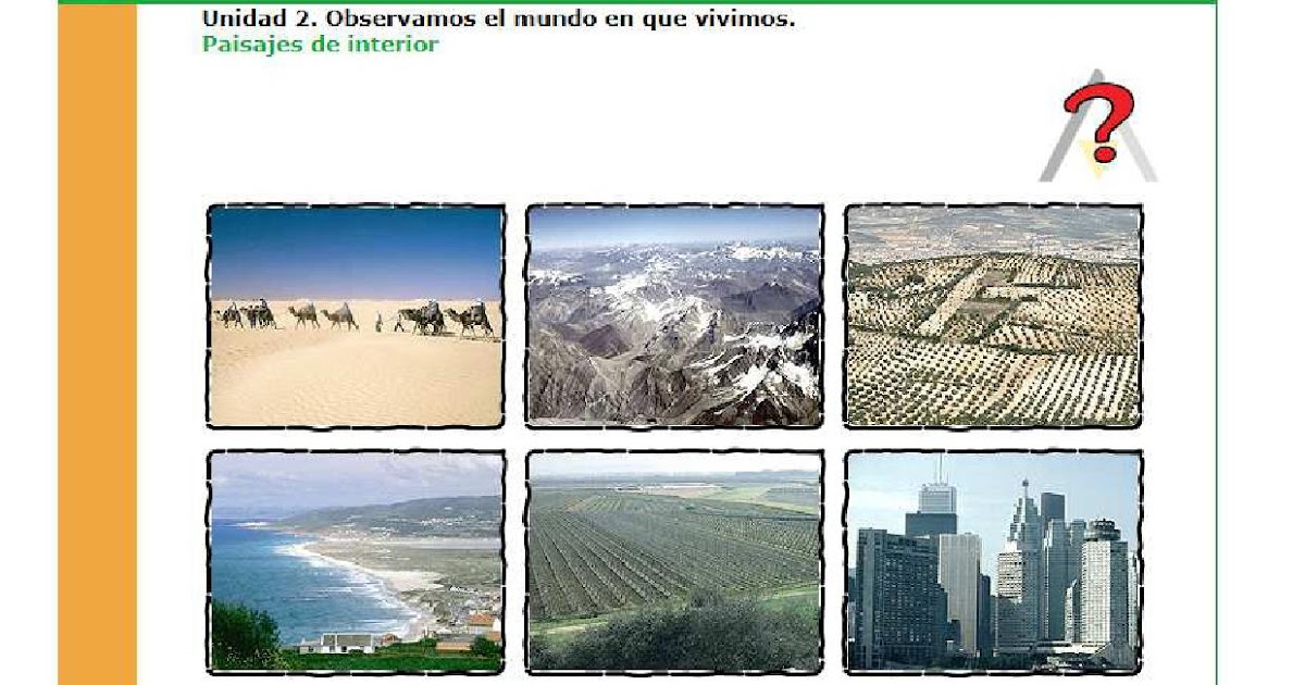 Science 3º Primary Tipos de paisaje Science 3º Primary Tipos de paisaje
