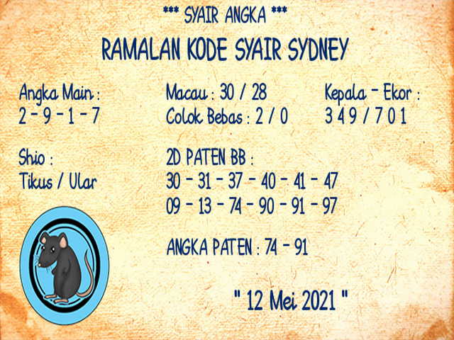 PREDIKSI SYDNEY COJEEL