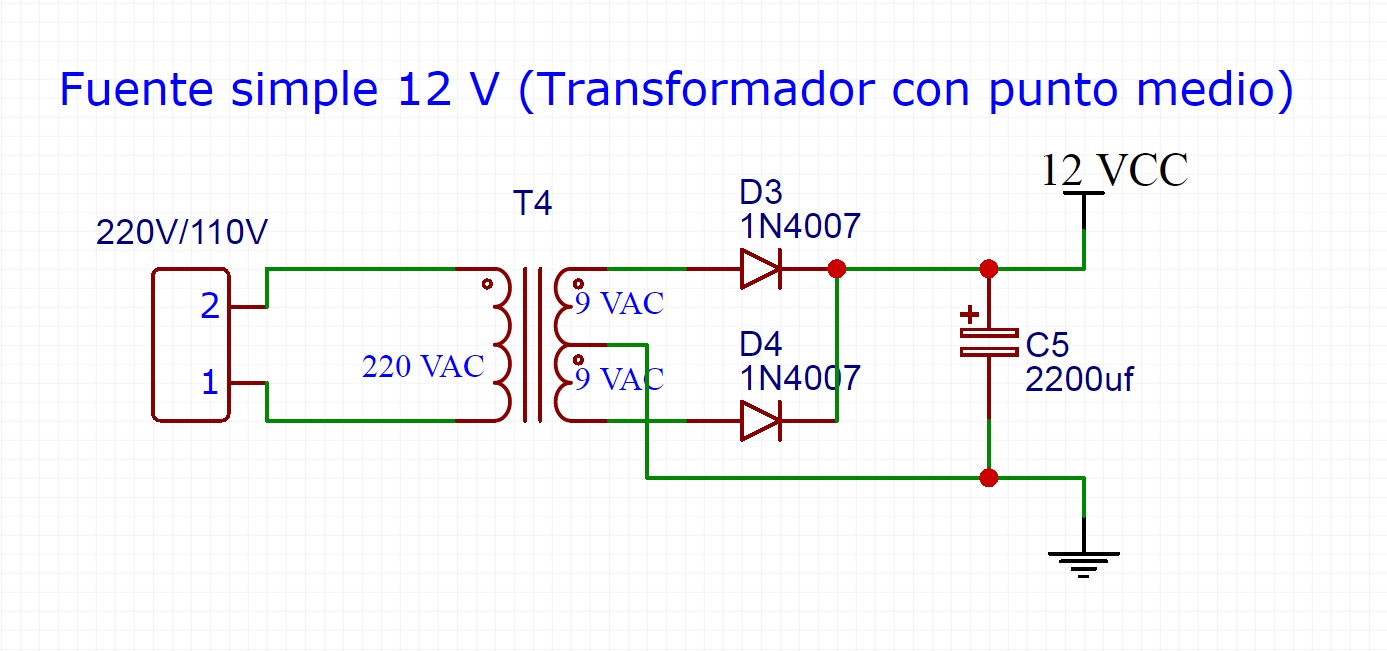 Electrónica Básica Proyecto Fuente 12 V Electrónica Básica Proyecto Fuente 12 V