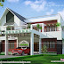 Modern mix sloping roof elevation