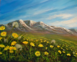 dandelion painting landscape paintings canvas acrylic jackie irvine 16x20