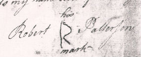 Closer look at Robert Patterson's "R" mark