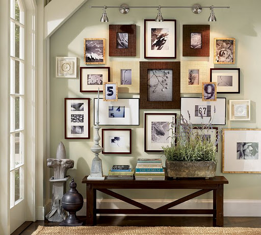 wall decor ideas for entryway Gallery Wall Frame Collage | 512 x 461