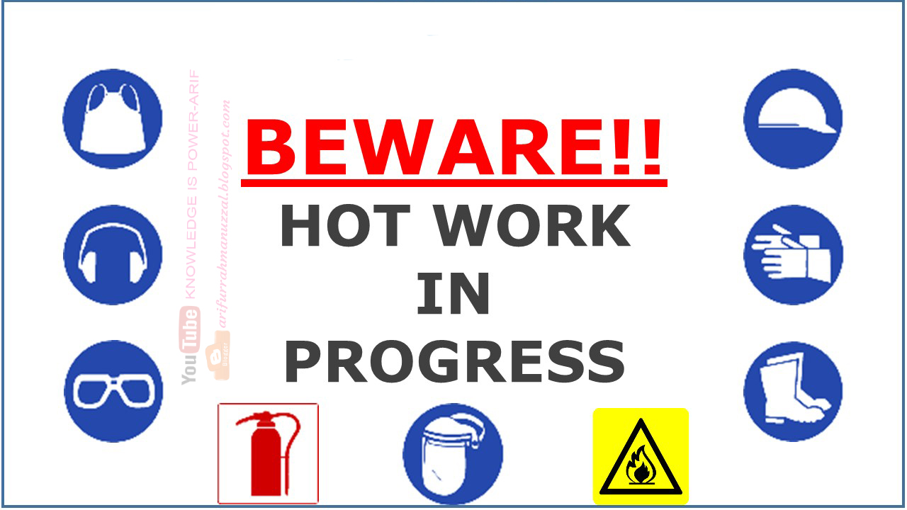 HOT WORK SIGNAGE /HOT WORK IN PROGRESS ARIF TECHNOLOGY BD