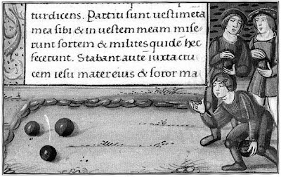 a Medieval game of Bowls