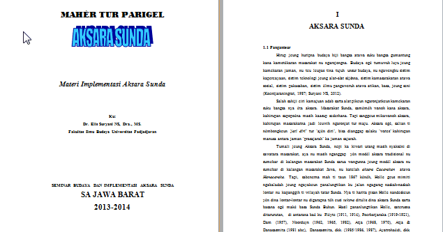 CONTOH MAKALAH BAHASA SUNDA TENTANG SEJARAH AKSARA SUNDA