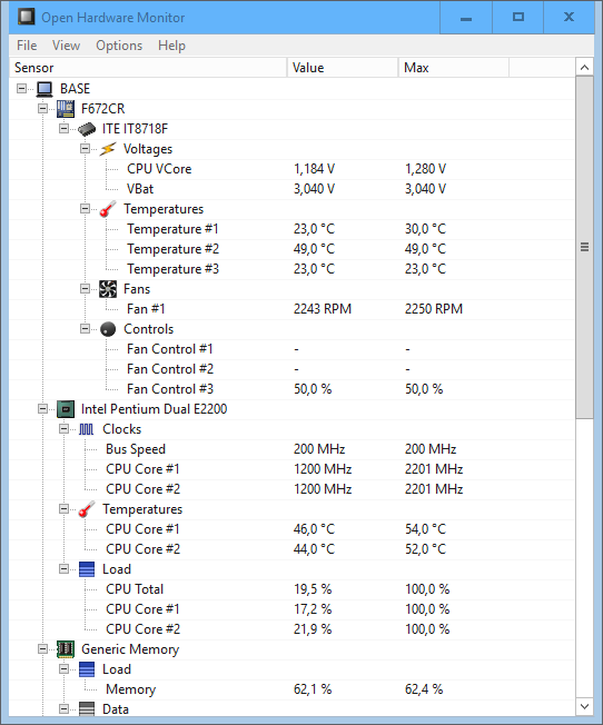 Open Hardware Monitor 0.9.6 - Ver temperaturas y voltajes de procesador ...