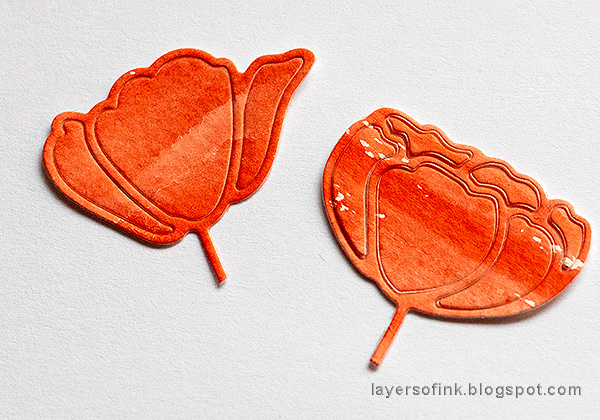 Layers of ink - Poppy Card Tutorial by Anna-Karin Evaldsson. Die cut the poppies.