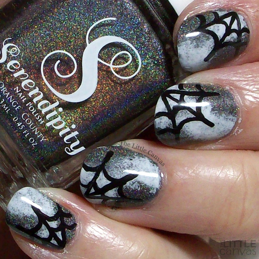 Simple Halloween Nail Art Tutorial | Spider Web Flames - YouTube