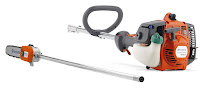Husqvarna 128DLX 28cc Pole Saw, gas powered, reaches up to 9 feet for pruning, Smart Start recoil system, Air Purge technology, Auto Return Stop Switch, compatible with a range of accessories