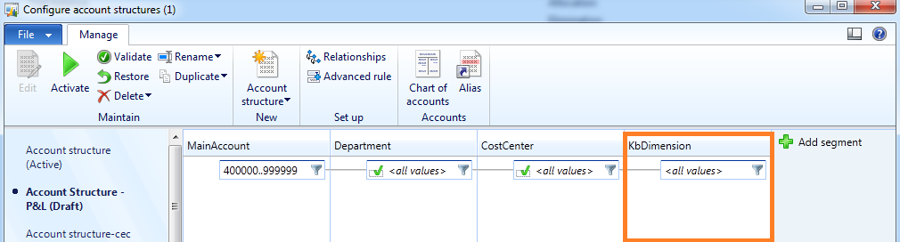 MS Dynamics Axapta world: Dimension in Ax 2012