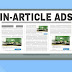 Cara Memasang Iklan In-Article Ads Atau di Tengah Postingan Artikel