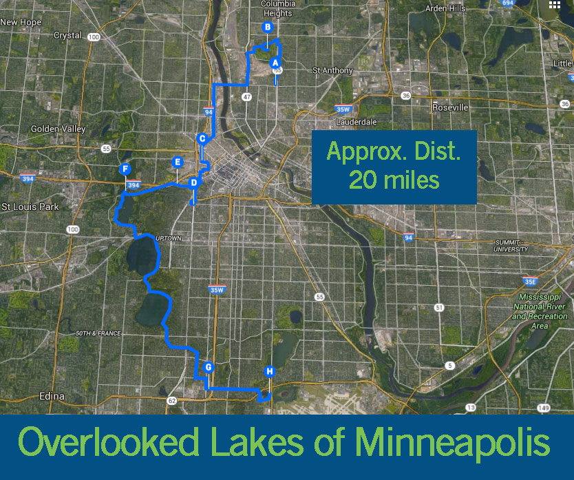 twin city sidewalks: Overlooked Lakes of Minneapolis Bicycle Tour 