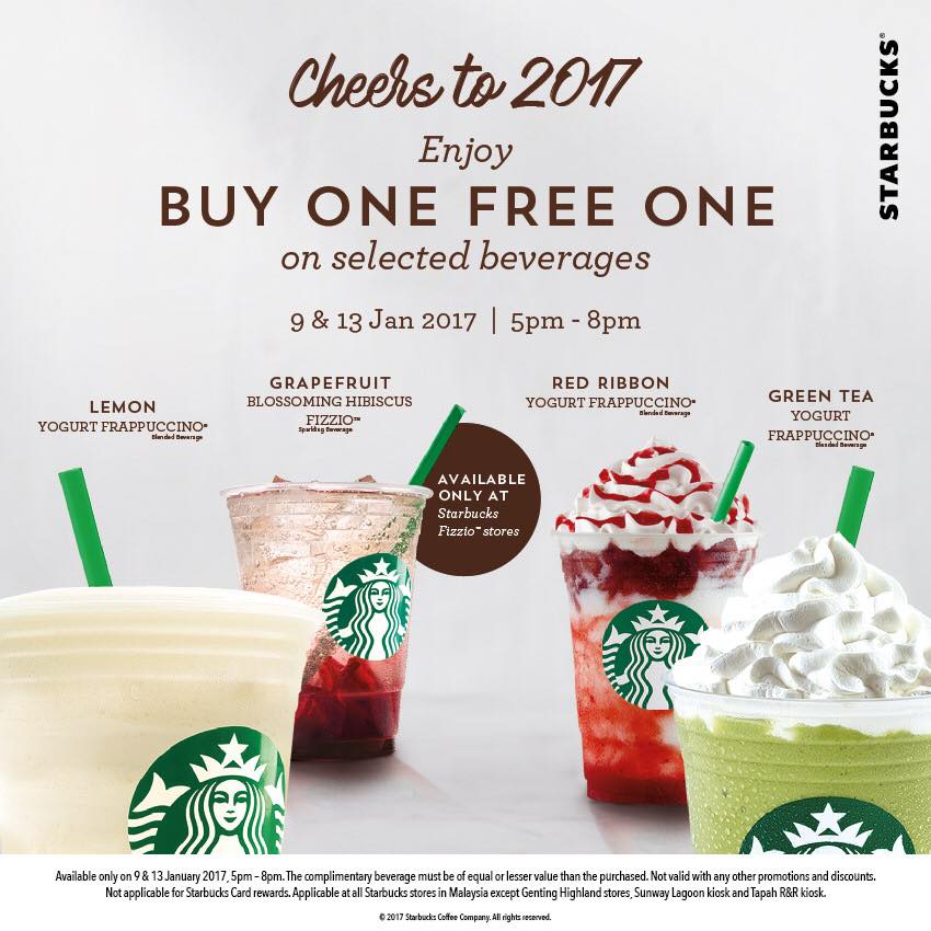Starbucks Buy 1 Free 1