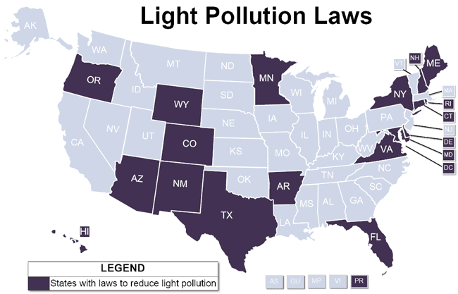 Light Pollution Laws Vivid Maps