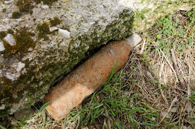  Unexploded bomb (one of many) found near the church St. Dimitrij in village Gradesnica. 