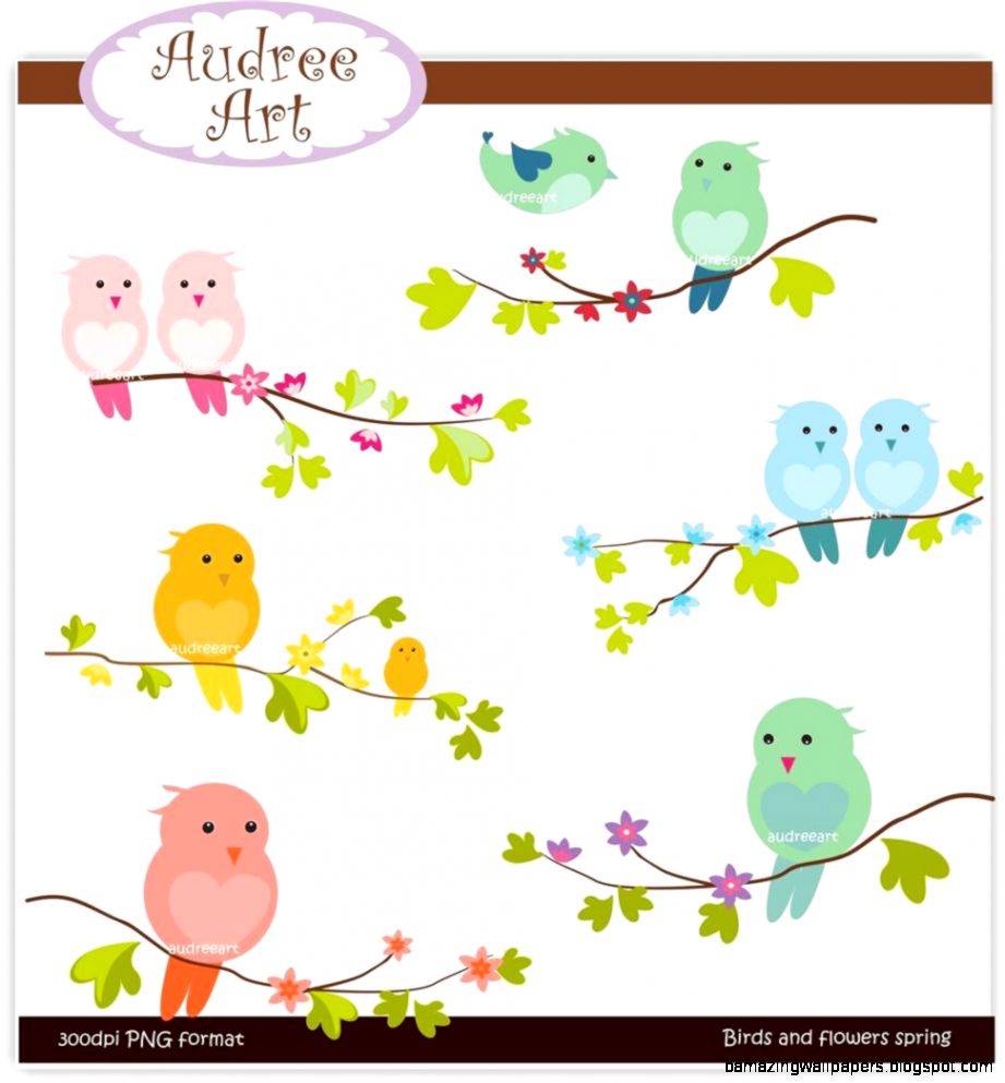 Spring Birds Clipart