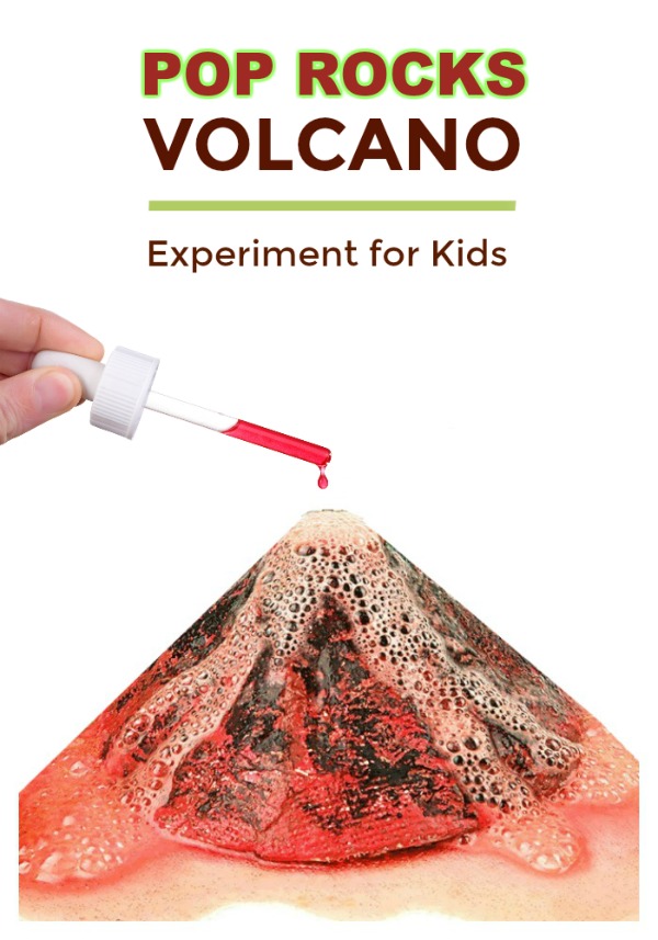 MAKE A POP ROCKS VOLCANO!  Fun science for kids #poprocks #poprocksexperiment #poprocksvolcano #volcanoprojectforkids #volcanoexperiment