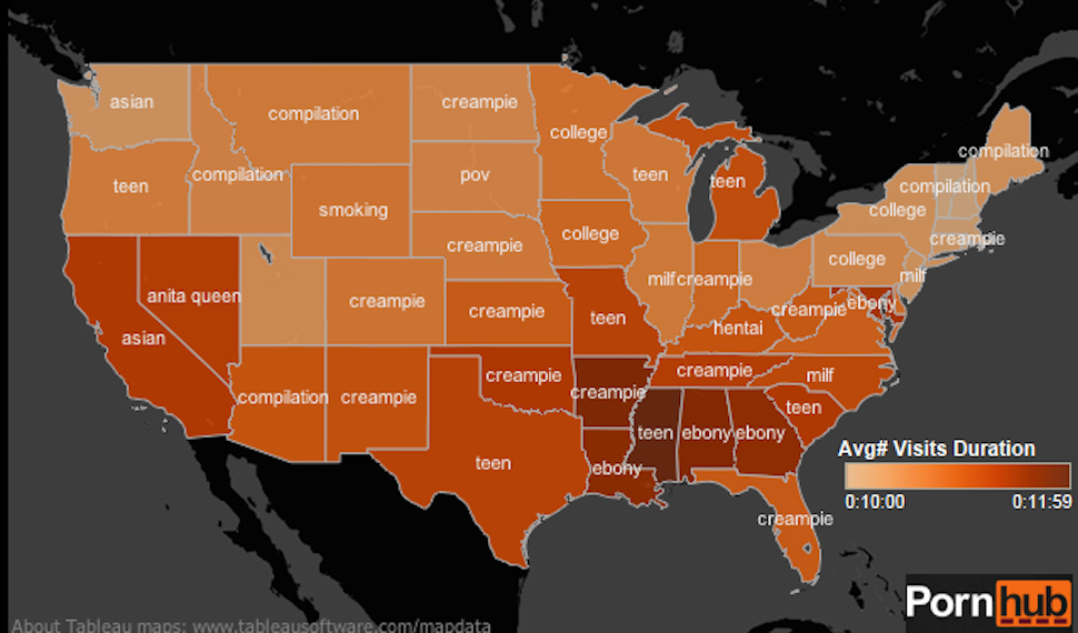 Top Porn Search Terms By State.