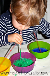 bubble painting easy paint techniques spoon mixture either