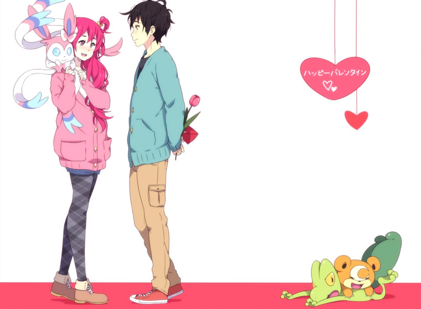 Love Couple Anime Valentine Day Wallpapers Hd