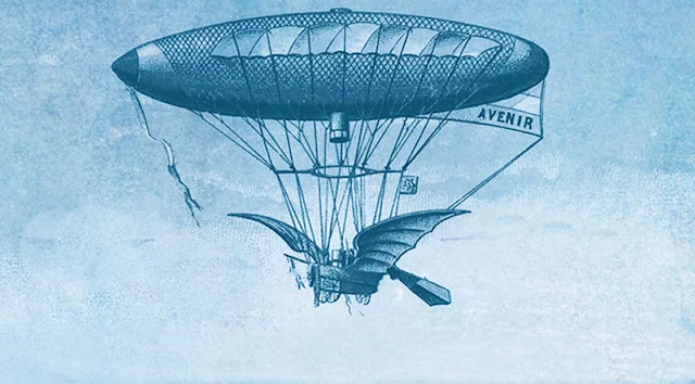 19th Century Airships and Balloons picture illustration