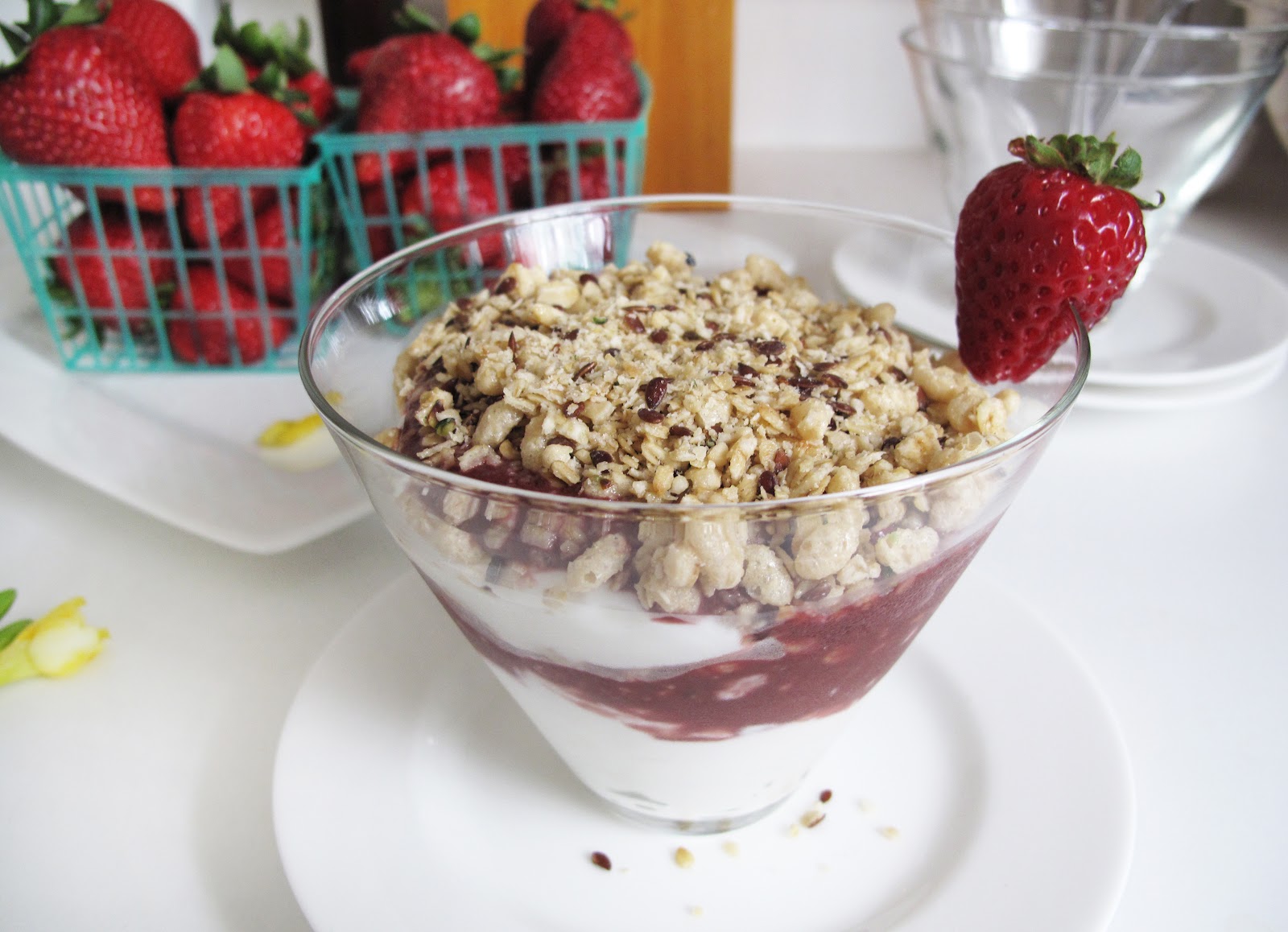 Sealed with a Whisk Energizing StrawberryAcai Parfaits