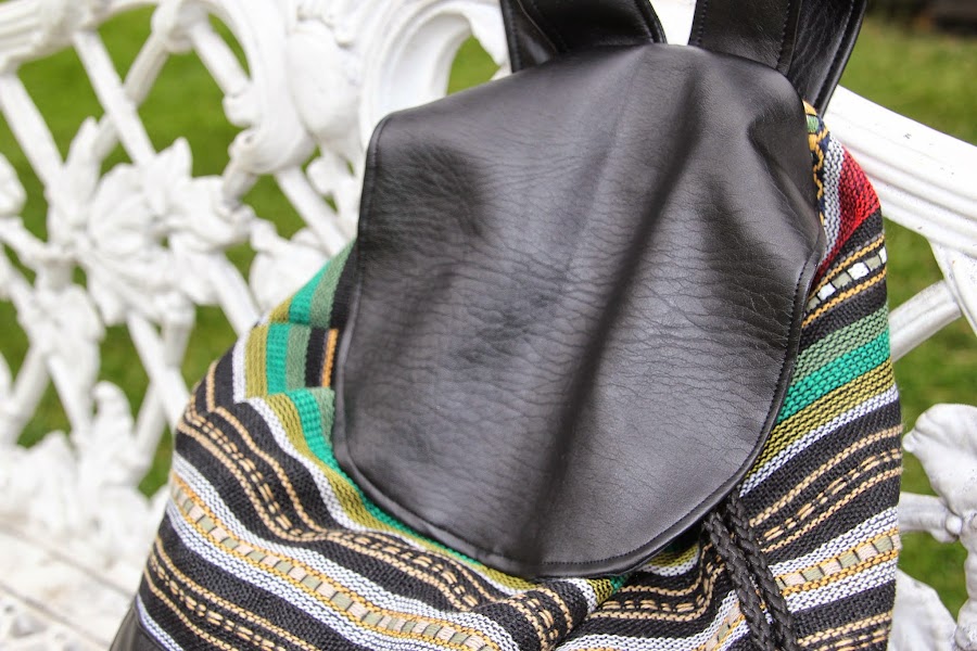 DIY Cómo hacer un bolso Mochila tipo étnico. Blog de costura y blog diy.