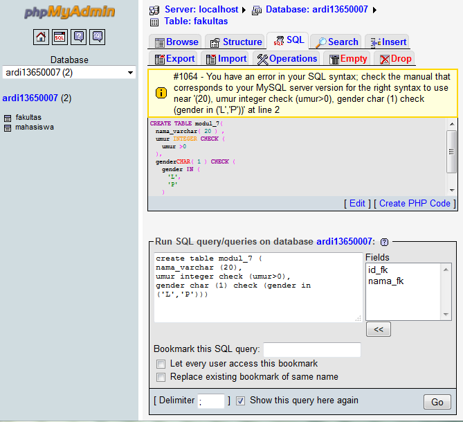 Query index. Query index