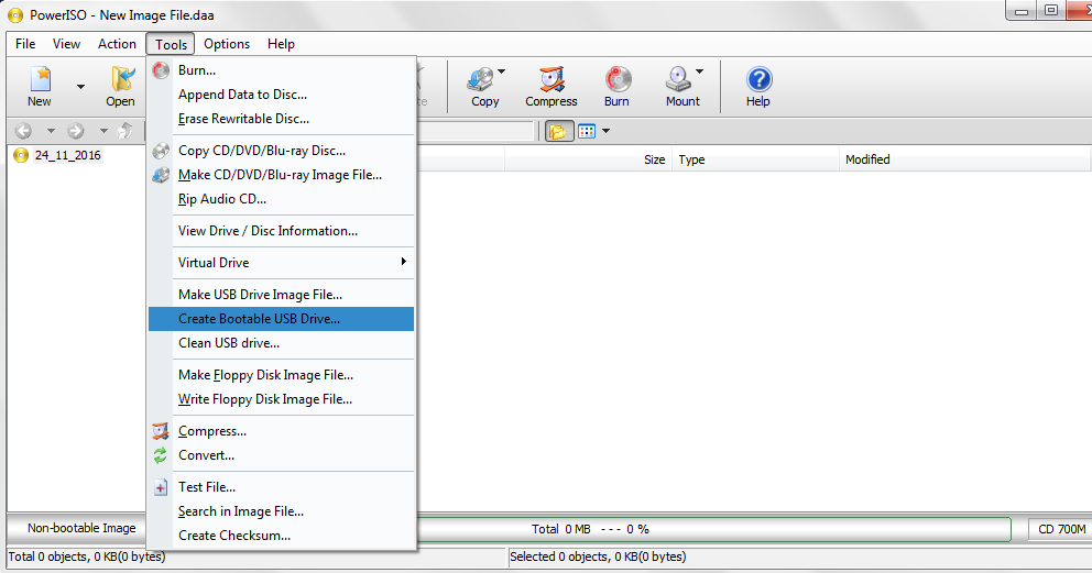 Create bootable. Create bootable