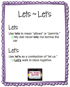 Lets/Let's Grammar Usage Tips from www.traceeorman.com