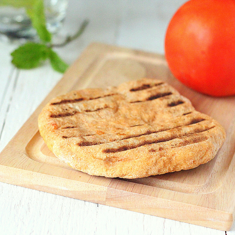 Tomato, wheat and sprouted quinoa Flat Bread. Vegan Vegan Richa