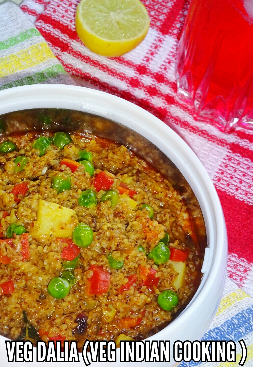 Veg Indian Cooking Dalia Upma