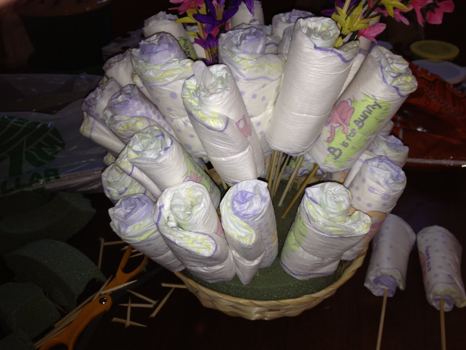 Yes, It's Homemade: Diaper Bouquet