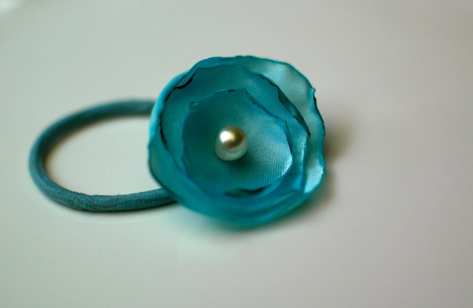 TurtleCraftyGirl First Giveaway Satin flower Hair Band