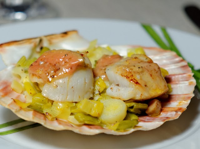 Recette St Jacques Fondue De Poireaux