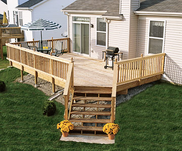 Backyard deck white wooden, backyard design ideas, backyard deck ideas, backyard deck designs