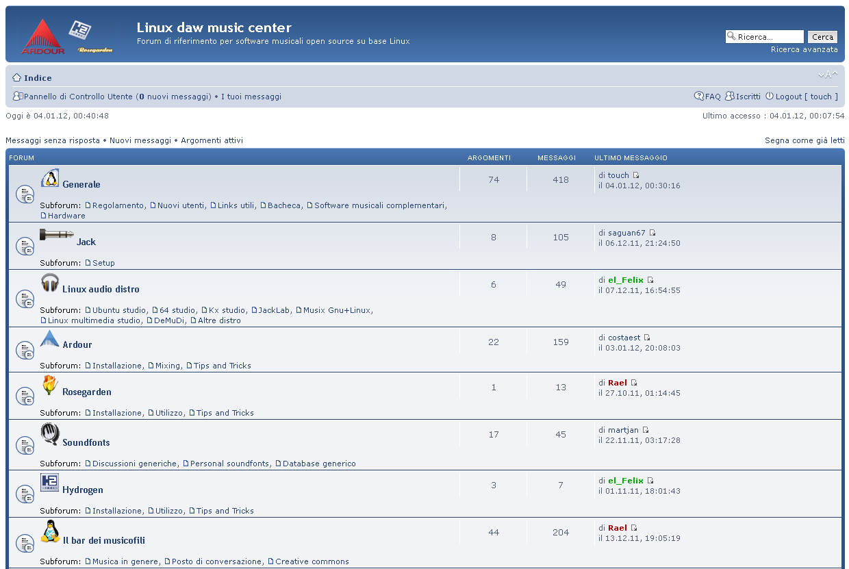 Touchstyle[.it]: Forum su Linux e musica in ITALIANO!