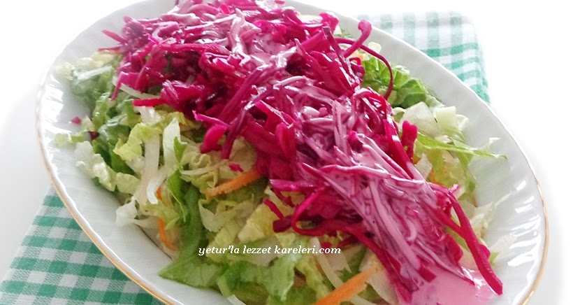 yetur'la lezzet kareleri.com: pancar soslu mevsim salata