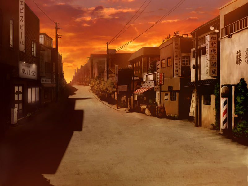 Anime Landscape: Town (Anime Background)